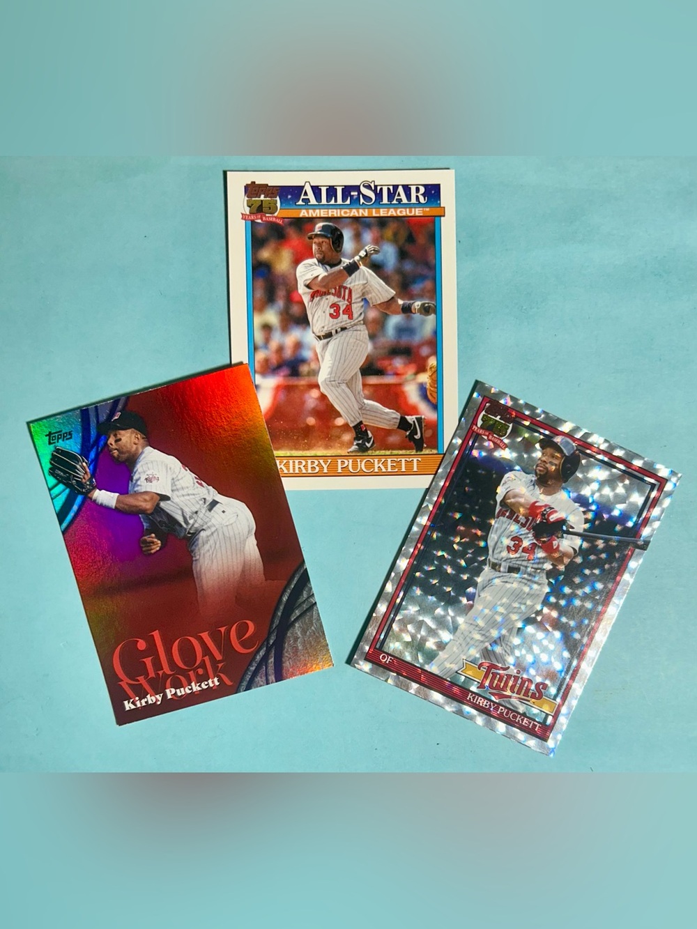 Kirby Puckett, Minnesota Twins 3 Card Lot 2026 Topps